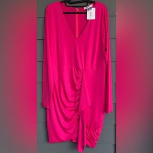 Perfectly Priscilla N.W.T. Elegant Pink Women's Dress.Size 2XL. Midi,Graduation